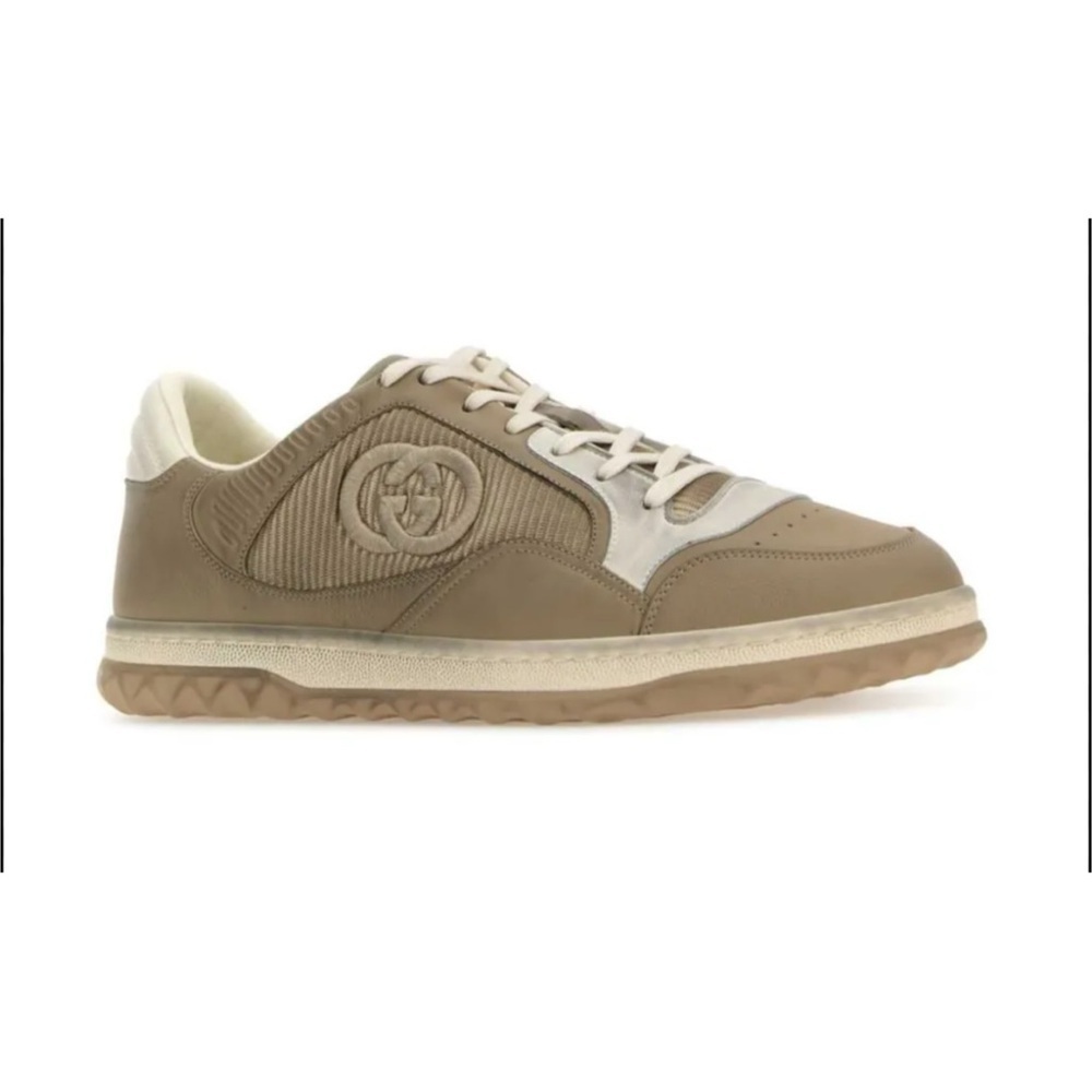 Gucci Mac 80 Dune beige low top sneakers size 12 made in Italy